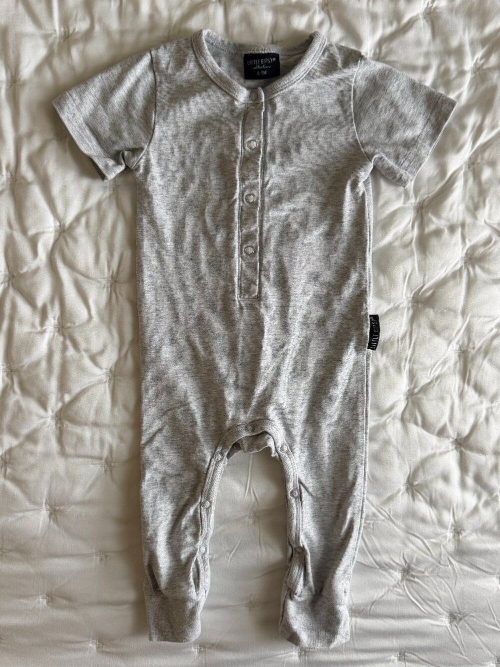 Little Bipsy 6-9 Grey Romper